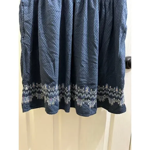 Knox Rose Navy Embroidered Boho Dress XL - Picture 4 of 11